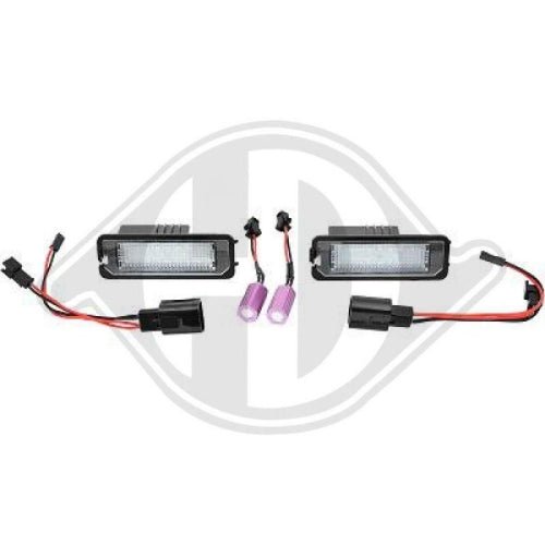 2 Feux LED d'éclairage de plaque d'immatriculation DIEDERICHS Numéro OEM : 2215392 compatibles avec VOLKSWAGEN, BENTLEY, PORSCHE, SEAT, SKODA - KDMPARTS EUROPE TUNING STORE