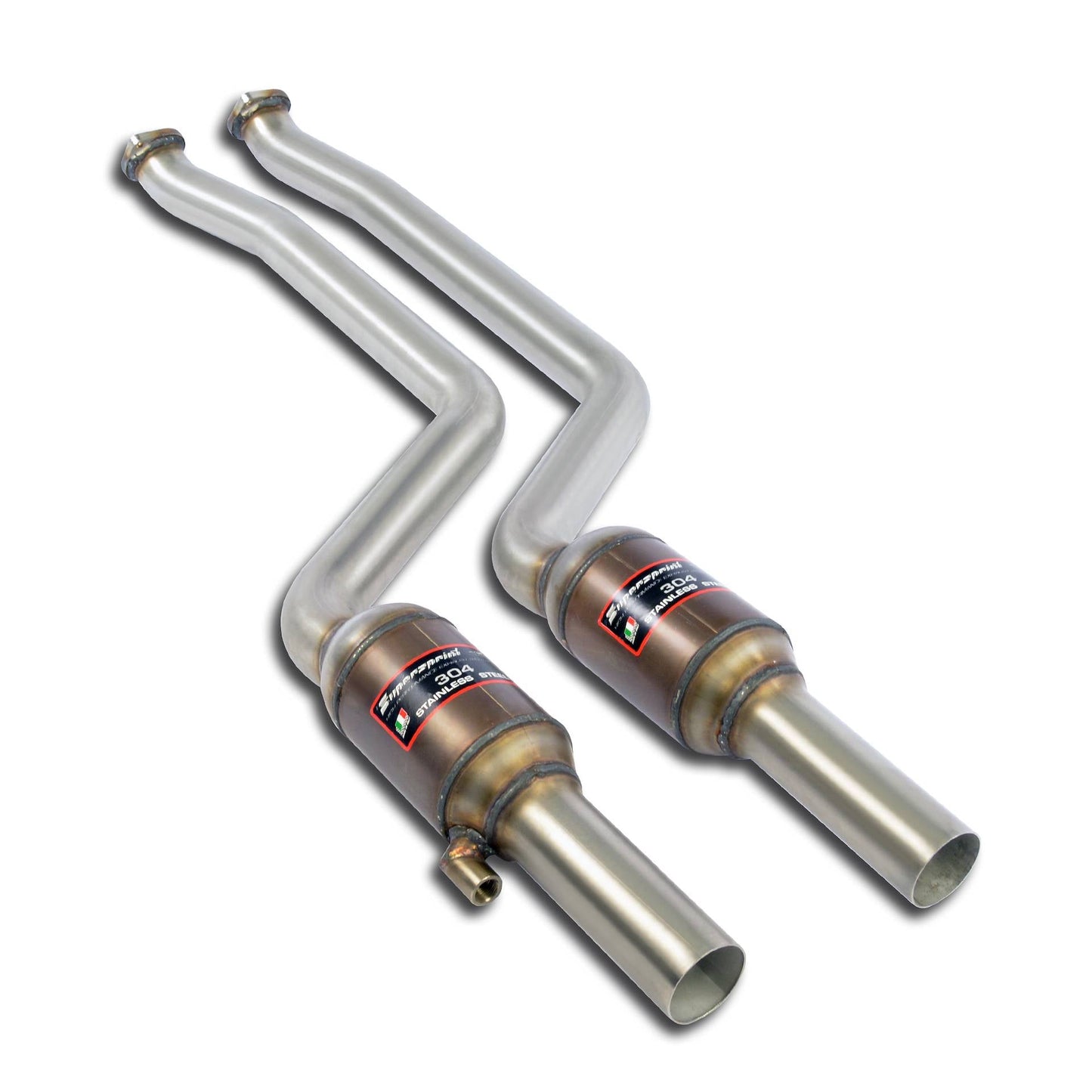Catalyseurs métalliques Droit + Gauche 200 CPSI Supersprint pour BMW E46 Compact - Tous les modèles (Pour conversion moteur N55) - KDMPARTS EUROPE TUNING STORE