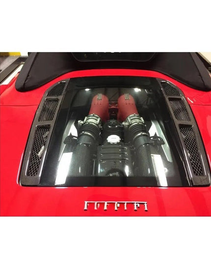 Garnitures de lunette arrière pour Ferrari F430 Spider et 16M 2004 - 2009 en fibre de carbone haute brillance - KDMPARTS EUROPE TUNING STORE