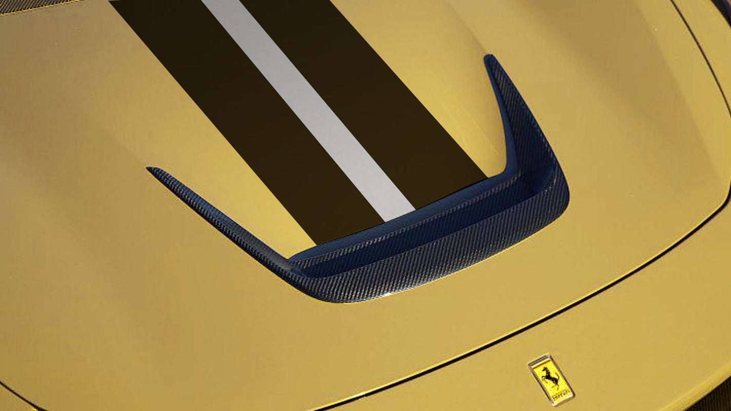 Insert de capot avant en fibre de carbone « Speciale » de DMC pour Ferrari F8 Tributo Coupé et Spider - KDMPARTS EUROPE TUNING STORE