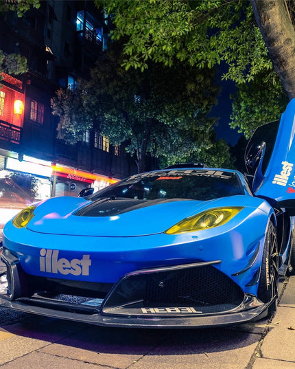 Pare chocs avant avec Lame de spoiler pour McLaren MP4 12C Style Rebel Performance 2011 - 2014 en fibre de carbone partiel - KDMPARTS EUROPE TUNING STORE