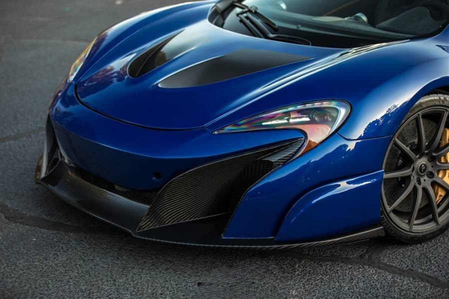 Pare chocs avant pour McLaren 650S 2014 - 2017 en fibre de Carbone bleu Style CF 675LT - KDMPARTS EUROPE TUNING STORE