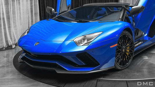 Spoiler avant en fibre de carbone « Tecno » de DMC pour Lamborghini Aventador S Coupé et Roadster d'origine - KDMPARTS EUROPE TUNING STORE