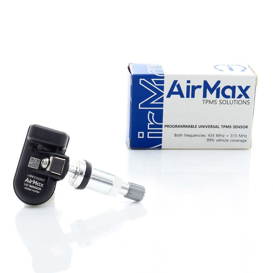 Valve Universelle à visser, Capteur AirMax TPMS V2 315+433 MHz Métal Argent - KDMPARTS EUROPE TUNING STORE