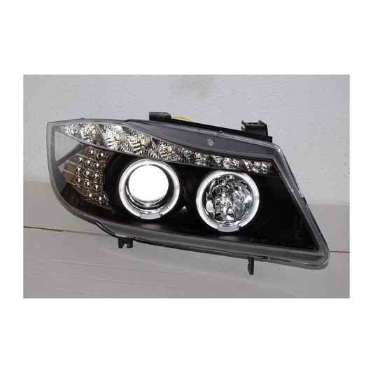 Jeu de Phare Avant Lumière De Jour BMW E90 05-08 Noir Led Intermittent - KDMPARTS EUROPE TUNING STORE