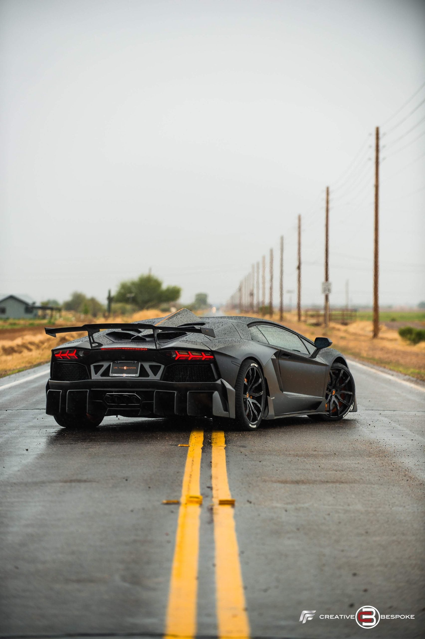 DMC karbonfiber bakstøtfanger med diffusor «E-GT» for original Lamborghini Aventador Coupé og Roadster