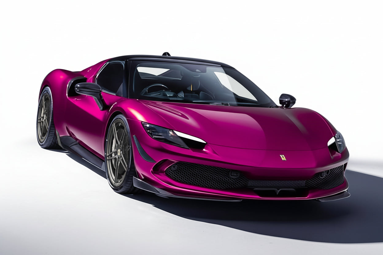 Lames de pare chocs avant avec canards en fibre de carbone « F1 » pour Ferrari 296 GTB Coupé et Spider d'origine