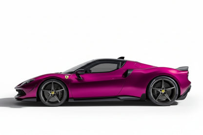 Lames de pare chocs avant avec canards en fibre de carbone « F1 » pour Ferrari 296 GTB Coupé et Spider d'origine