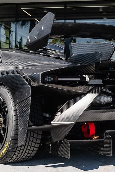 Aileron spoiler arrière en fibre de carbone « EVO2 » de DMC pour Lamborghini Huracan Coupé et Spyder d'origine