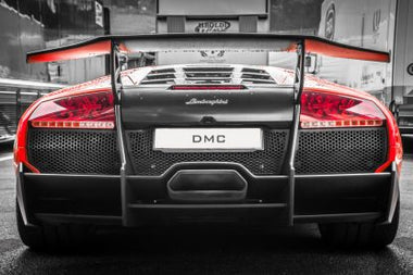 Aileron spoiler arrière en fibre de carbone « SV / Superveloce » de DMC pour Lamborghini Murcielago Coupé et Roadster d'origine