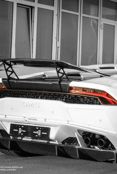 Diffuseur arrière en fibre de carbone « Afari » de DMC pour Lamborghini Huracan Coupé et Spyder d'origine