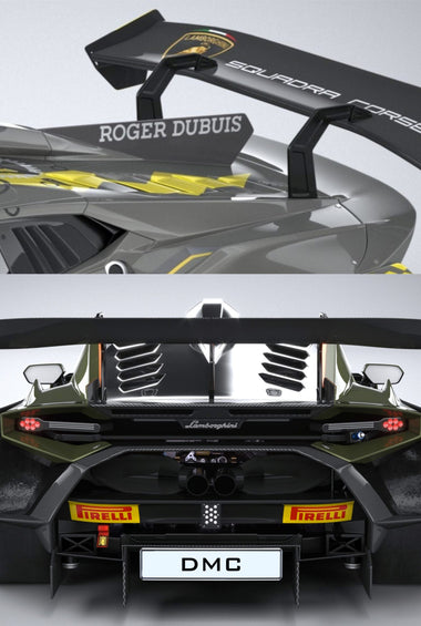 Aileron spoiler arrière en fibre de carbone « EVO2 » de DMC pour Lamborghini Huracan Coupé et Spyder d'origine