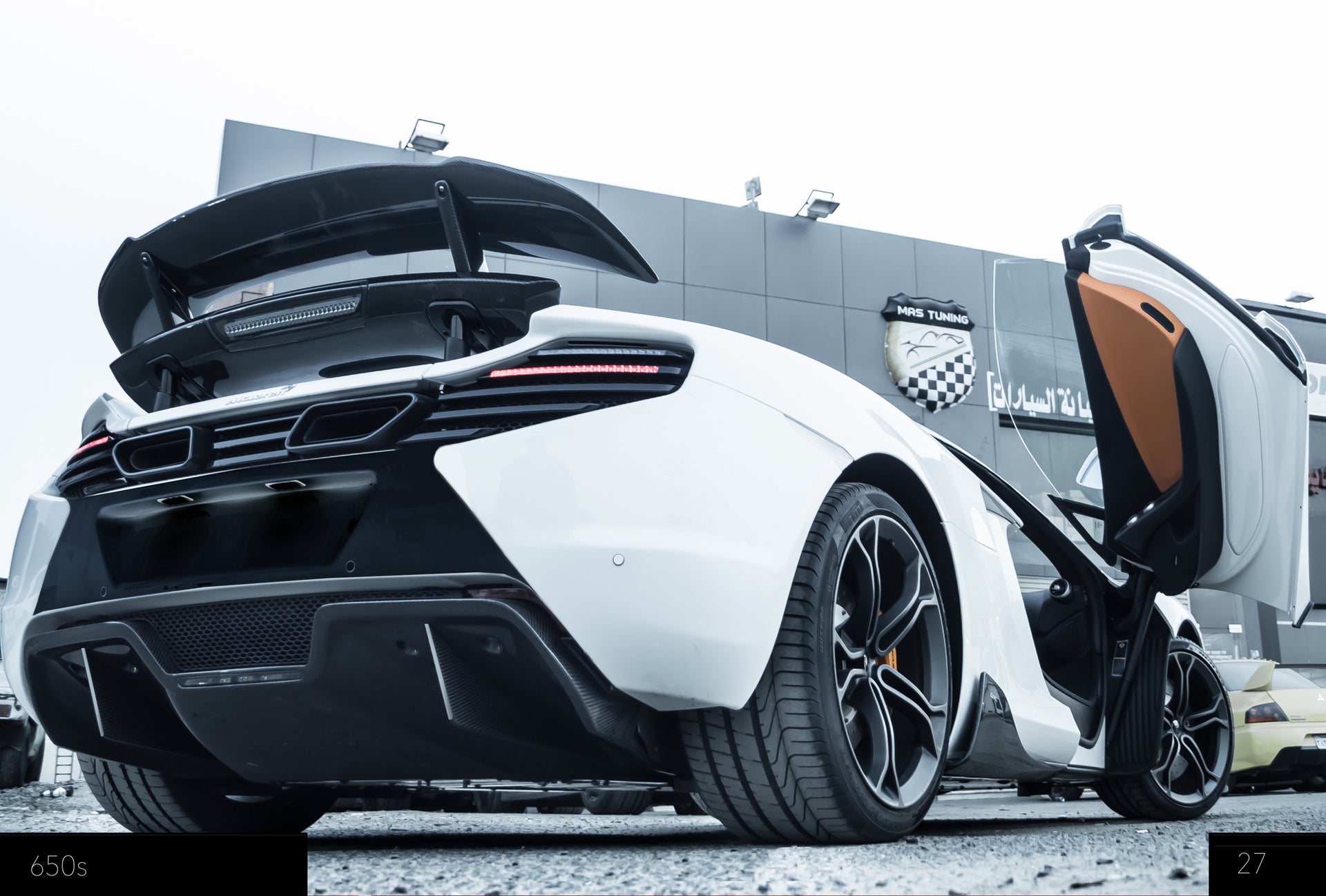 Bakdiffuser i karbon fra DMC for McLaren 650S, kompatibel med original støtfanger