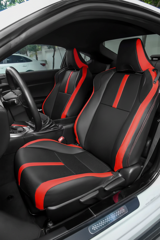 Vanntette komplette setetrekk i skinn for Toyota GR86 SUBARU BRZ 2013 2014 2015 2016 2017 2018 2019
