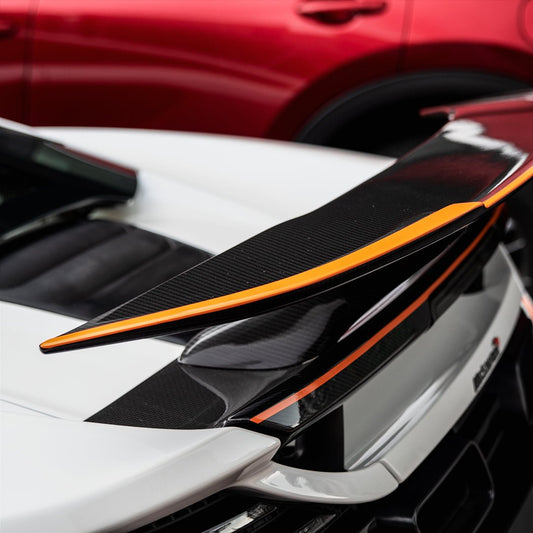 Aileron arrière avec spoiler de base en fibre de carbone de DMC McLaren MP4 12C HS compatibles avec les versions Coupé et Spider d'origine - KDMPARTS EUROPE TUNING STORE