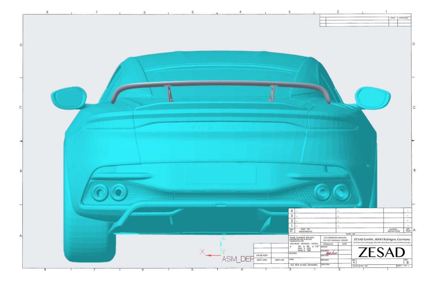 Aileron arrière en fibre de carbone de DMC pour Aston Martin DBS V12 Coupé et Volante (2018 - 2025) - KDMPARTS EUROPE TUNING STORE