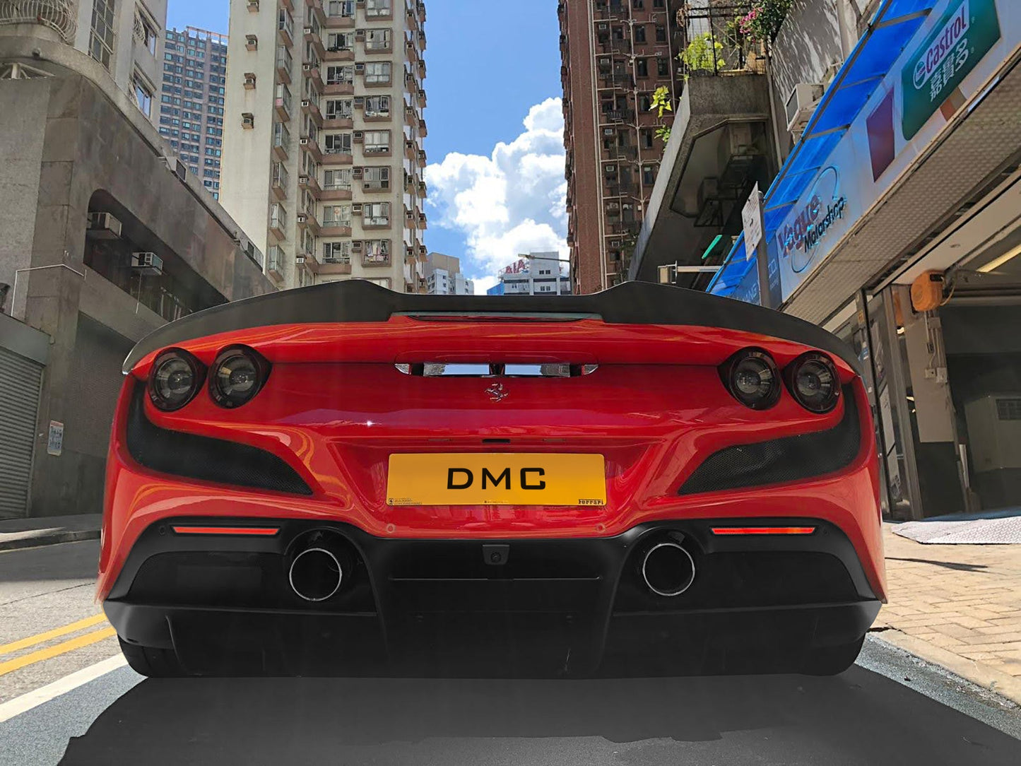 Aileron arrière en fibre de carbone « EVO » de DMC pour Ferrari F8 Tributo Spider - KDMPARTS EUROPE TUNING STORE