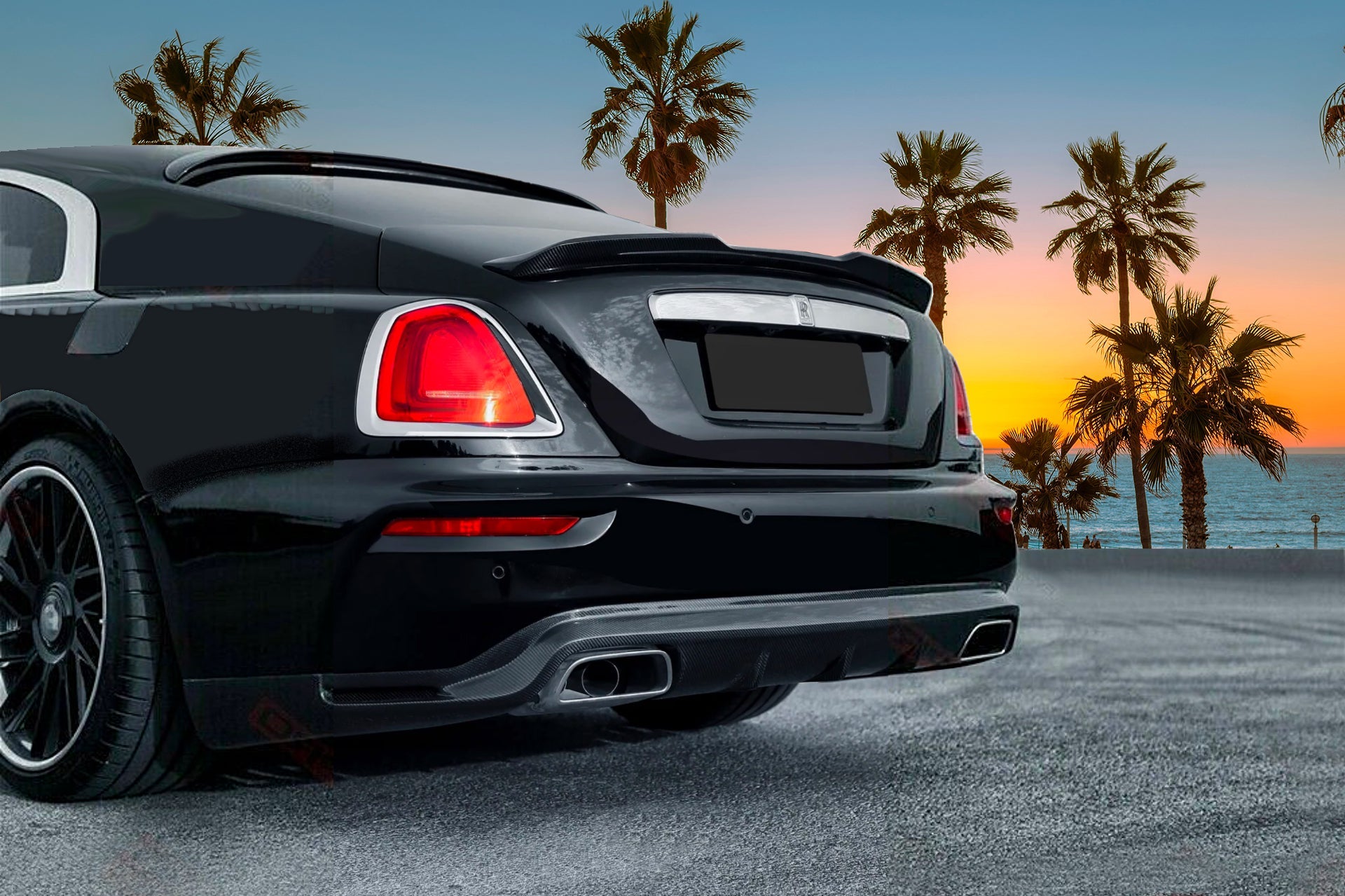 Aileron de coffre arrière en fibre de carbone de DMC pour Rolls Royce Wraith Black Badge pack Sport - KDMPARTS EUROPE TUNING STORE