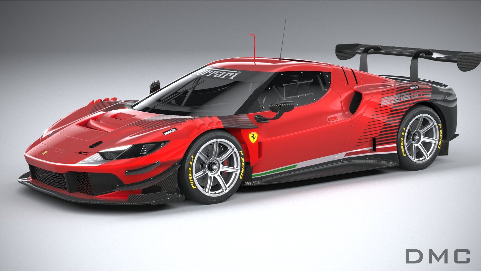 Aileron de coffre en fibre de carbone Style « GT3 » de DMC pour Ferrari 296 GTB / 296 Assetto Fiorano - KDMPARTS EUROPE TUNING STORE