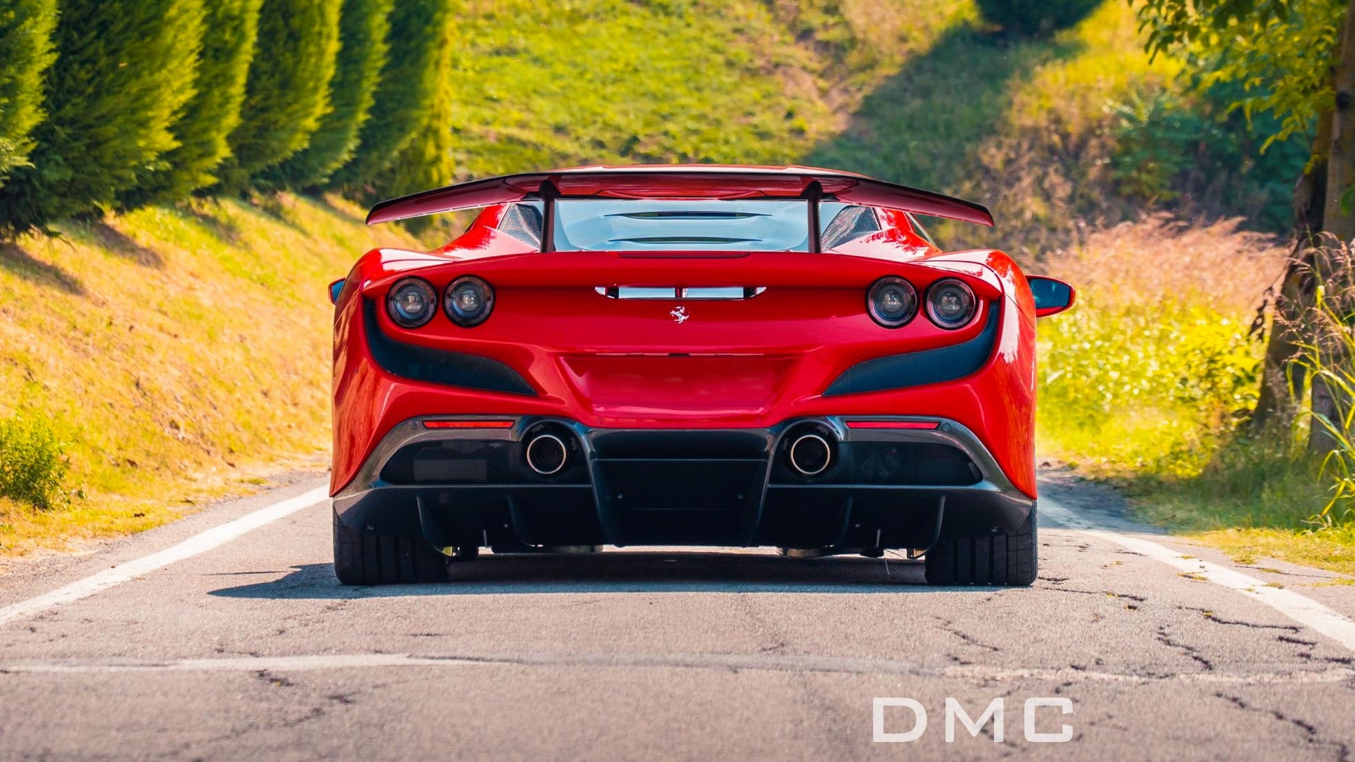 Aileron spoiler arrière en fibre de carbone « Challenge » de DMC pour Ferrari F8 Tributo Spider - KDMPARTS EUROPE TUNING STORE