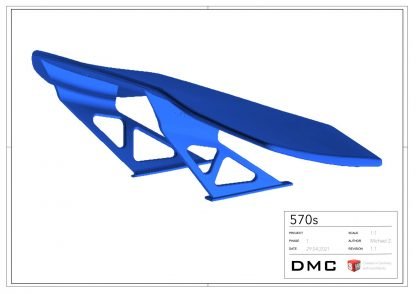 Aileron spoiler arrière en fibre de carbone E - GT de DMC pour McLaren 570S Coupé et Spider d'origine - KDMPARTS EUROPE TUNING STORE