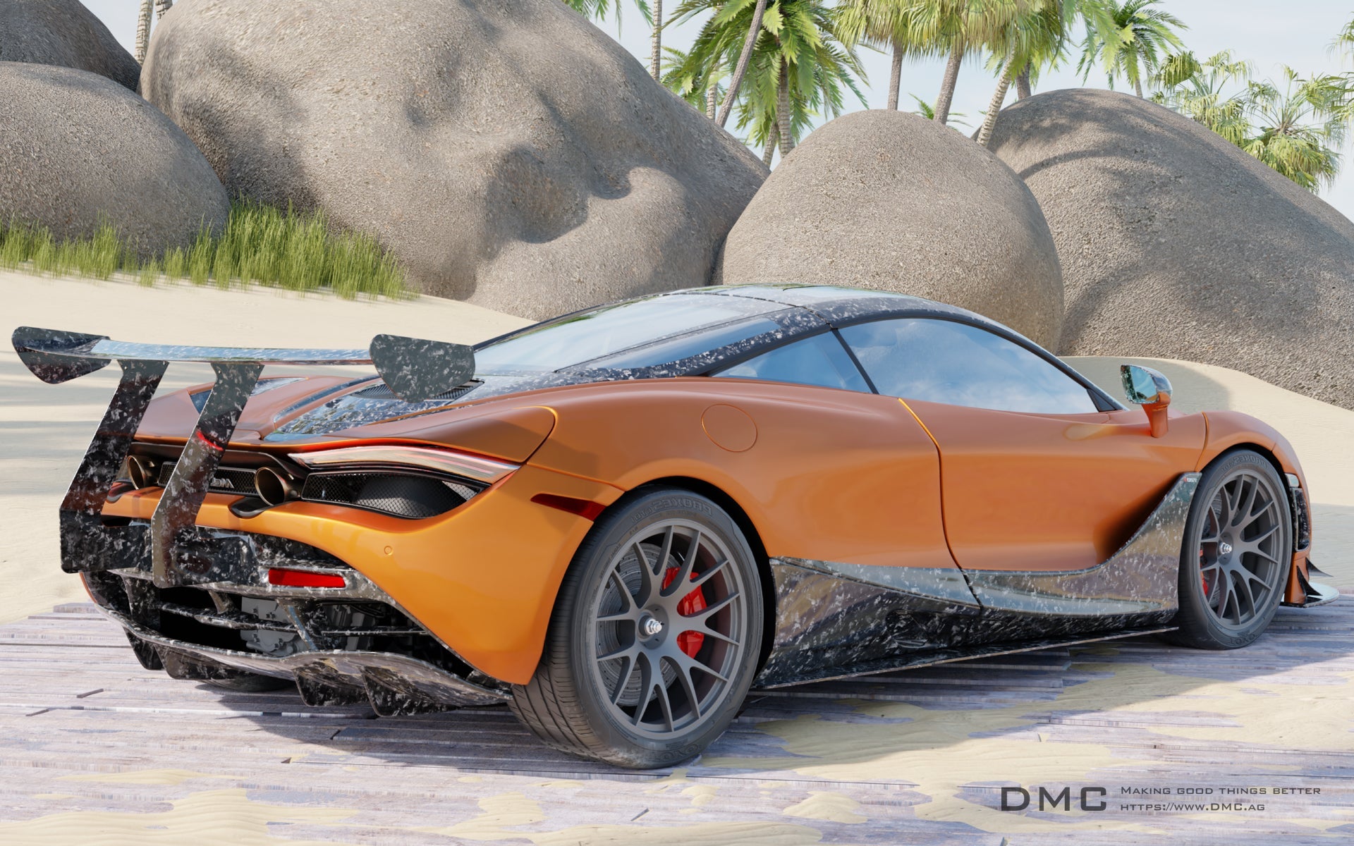 Aileron spoiler arrière en fibre de carbone GT3 GTR Senna de DMC convient pour McLaren 720S Coupé et Spider d'origine - KDMPARTS EUROPE TUNING STORE