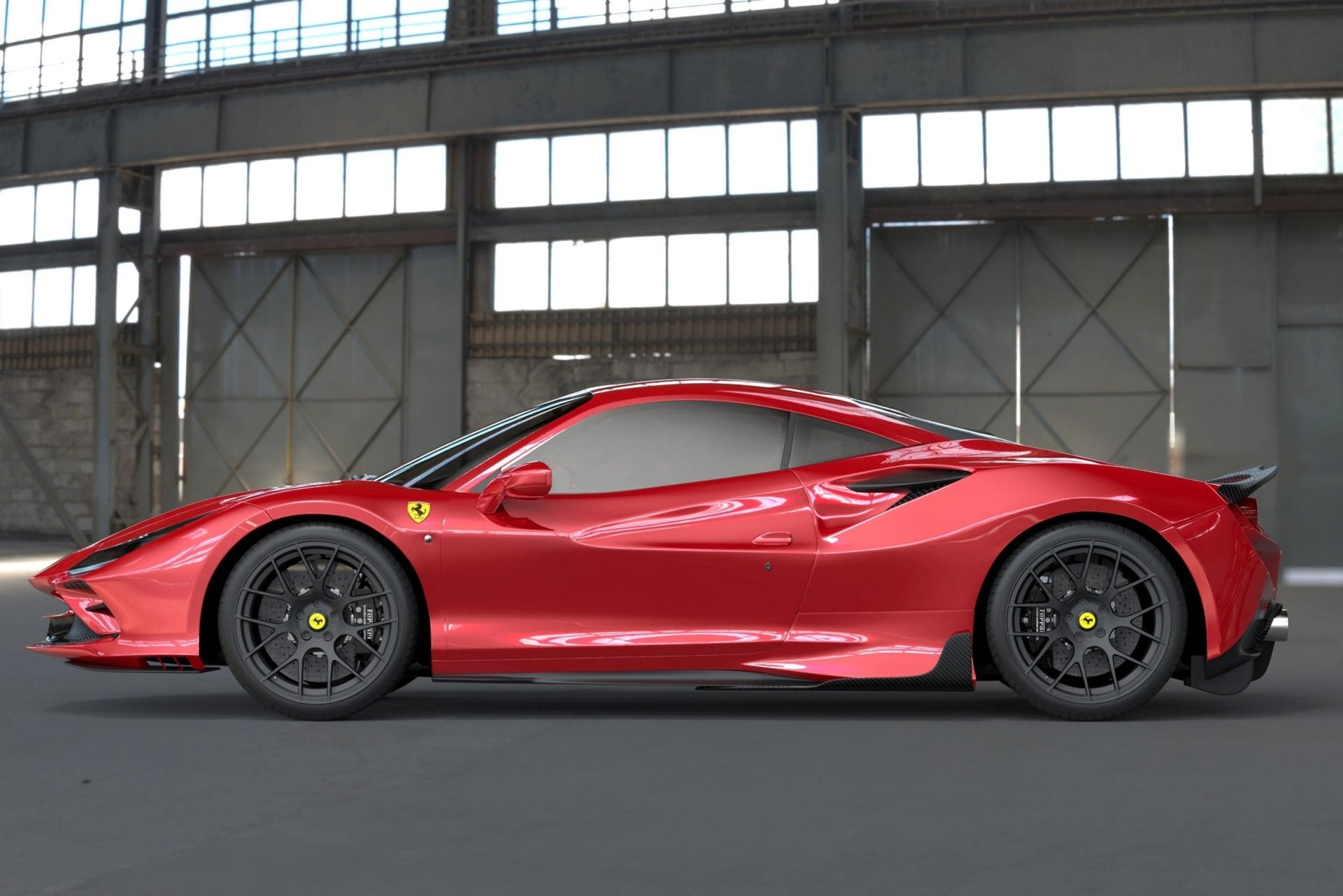 Bas de caisse latéraux en fibre de carbone de DMC pour Ferrari F8 Tributo Coupé et Spider d'origine - KDMPARTS EUROPE TUNING STORE