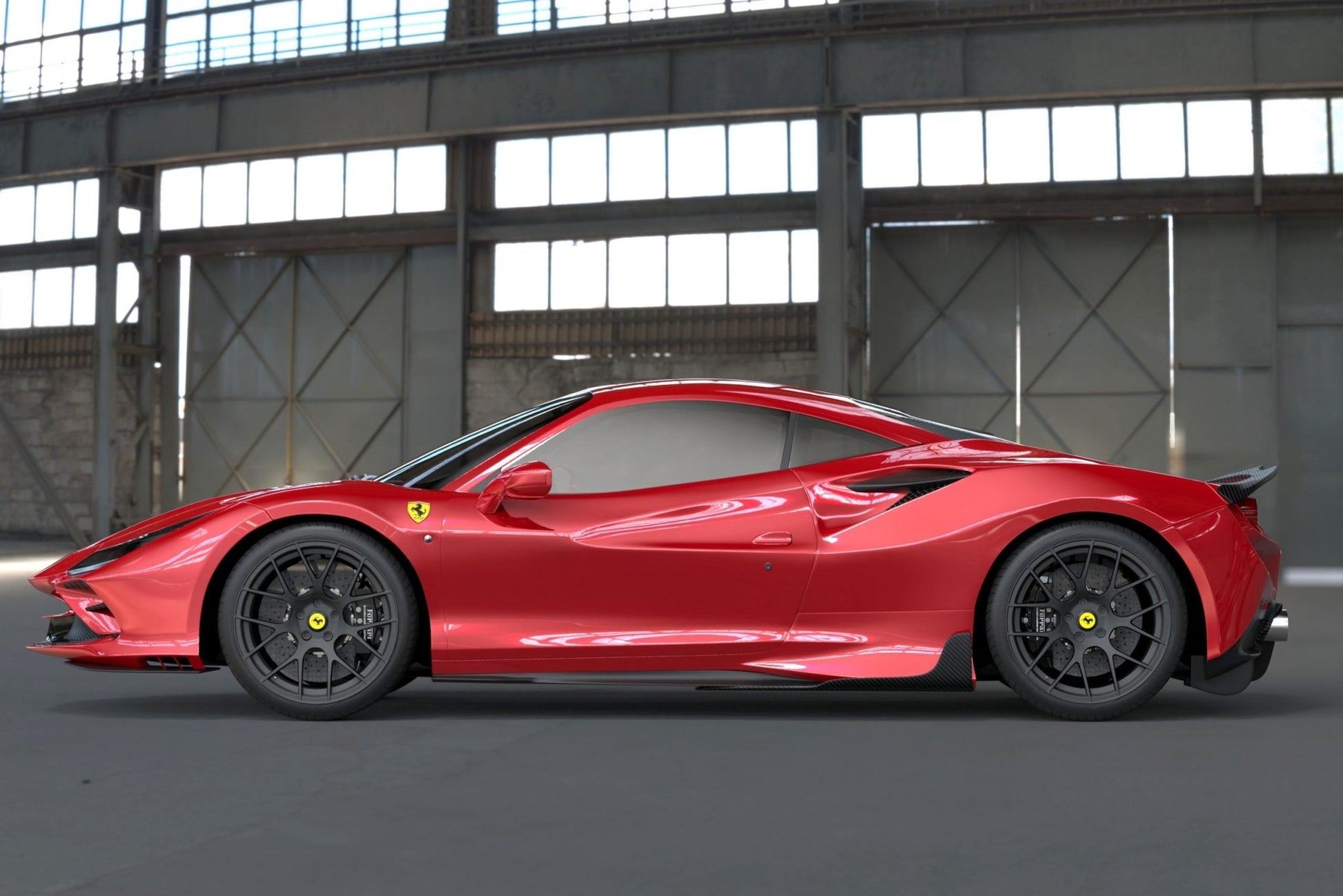 Bas de caisse latéraux en fibre de carbone de DMC pour Ferrari F8 Tributo Coupé et Spider d'origine - KDMPARTS EUROPE TUNING STORE