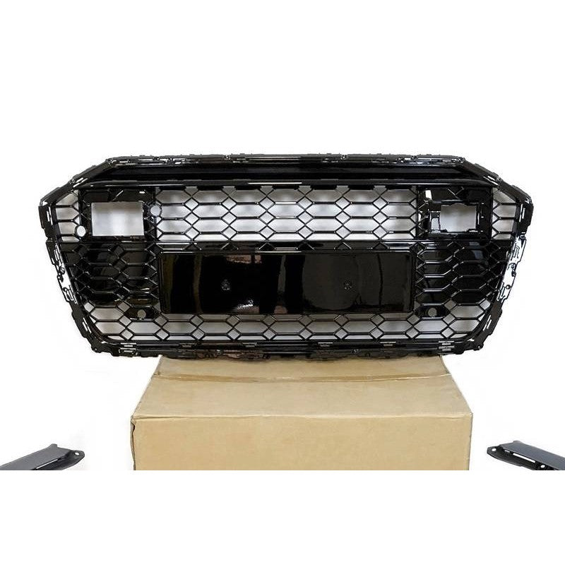 Calandre Avant pour AUDI A6 2020 C8 Look RS6 Noire - MS accessoires Auto