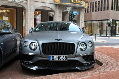 Canards de pare chocs avant en fibre de carbone de DMC pour Bentley Continental GT Coupé et GTC Cabriolet restylés (2016 - 2017) - KDMPARTS EUROPE TUNING STORE