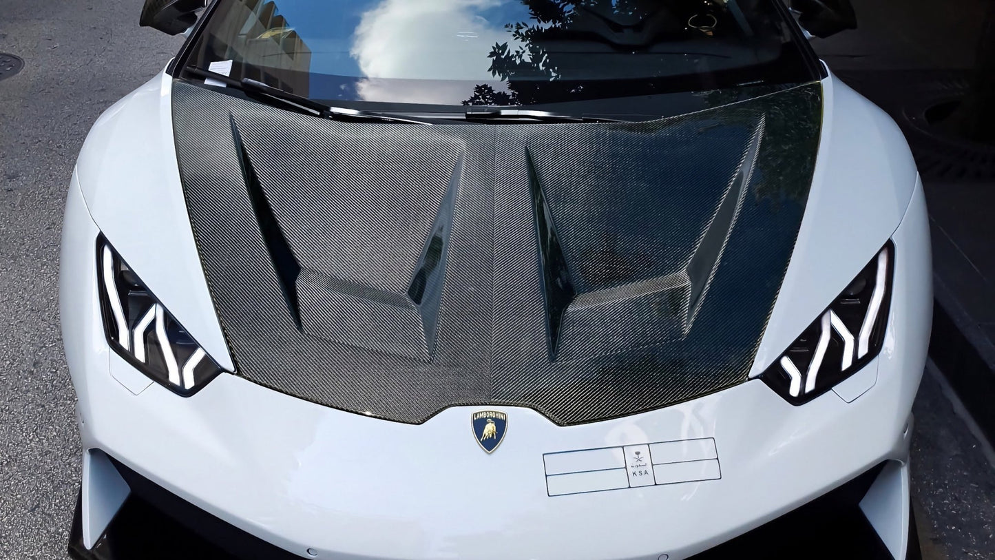 Capot avant en fibre de carbone, de DMC pour Lamborghini Huracan STO Coupé et Spyder - KDMPARTS EUROPE TUNING STORE