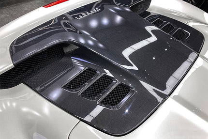 Capot moteur arrière pour Ferrari F458 Spider 2010 - 2014 en fibre de Carbone haute brillance - KDMPARTS EUROPE TUNING STORE