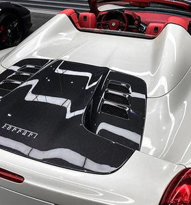 Capot moteur arrière pour Ferrari F458 Spider 2010 - 2014 en fibre de Carbone haute brillance - KDMPARTS EUROPE TUNING STORE