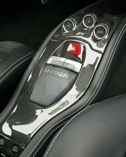 Console de commande du levier de vitesse pour Ferrari F458 Coupé Italia / Spider 2010 - 2014 en fibre de Carbone haute brillance - KDMPARTS EUROPE TUNING STORE