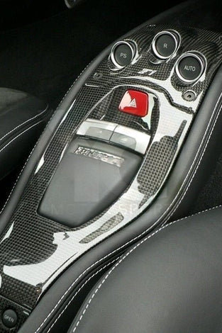 Console de commande du levier de vitesse pour Ferrari F458 Coupé Italia / Spider 2010 - 2014 en fibre de Carbone haute brillance - KDMPARTS EUROPE TUNING STORE