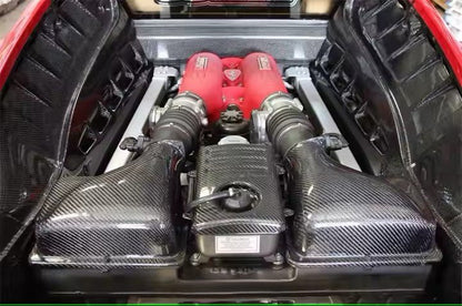 Couvercle de réservoir de liquide de refroidissement pour Ferrari F430 Coupe Spider Scuderia 16M 2004 - 2009 en fibre de Carbone haute brillance - KDMPARTS EUROPE TUNING STORE