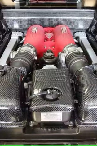 Couvercle de réservoir de liquide de refroidissement pour Ferrari F430 Coupe Spider Scuderia 16M 2004 - 2009 en fibre de Carbone haute brillance - KDMPARTS EUROPE TUNING STORE