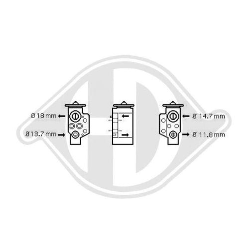 Détendeur de climatisation avant DIEDERICHS DCE1094 Compatible avec VOLKSWAGEN, AUDI, SEAT, SKODA - KDMPARTS EUROPE TUNING STORE