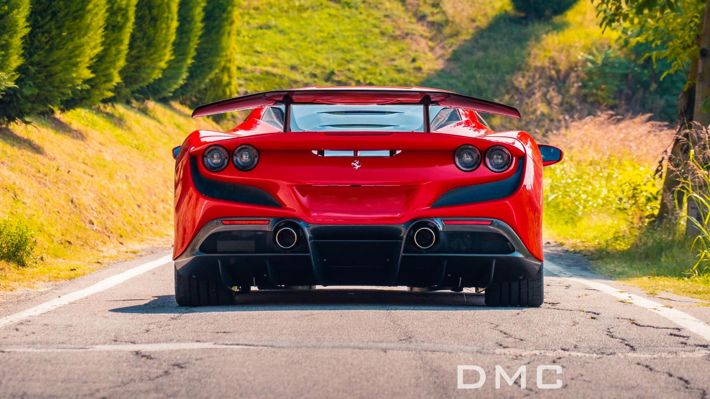 Diffuseur arrière en fibre de carbone Challenge de DMC pour Ferrari F8 Tributo Coupé et Spider - KDMPARTS EUROPE TUNING STORE