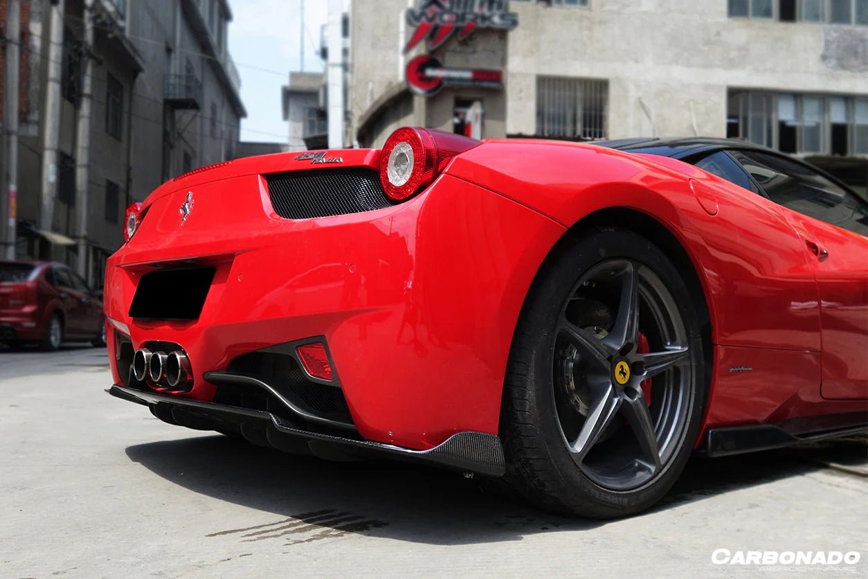 Diffuseur arrière pour Ferrari F458 Coupe Italia et Spider AV 2010 - 2014 en fibre de Carbone - KDMPARTS EUROPE TUNING STORE