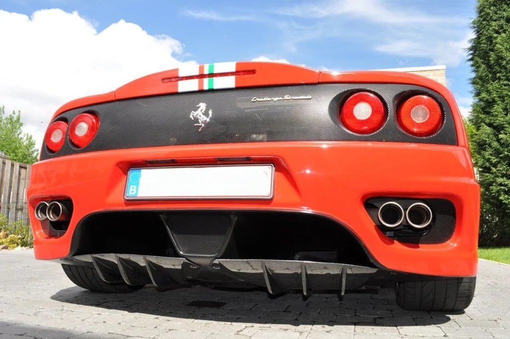 Diffuseur de pare chocs arrière pour Ferrari F360 Modena Spider 1999 - 2005 en fibre de Carbone - KDMPARTS EUROPE TUNING STORE