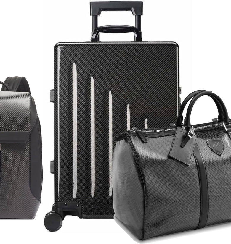 Ensemble de bagages en fibre de carbone DMC : sac de voyage, valise et sac à dos Pour ( Aston martin - Ferrari - Lamborghini - McLaren - Porsche - Rolls royce ) - KDMPARTS EUROPE TUNING STORE