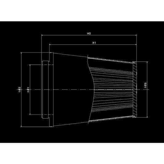 Filtre à air conique universel BMC Twin air pour admission directe - 60 mm diamètre intérieur du col - KDMPARTS EUROPE TUNING STORE