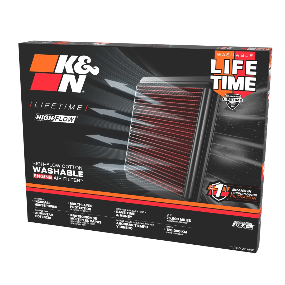 Filtre à Air de Remplacement K&N pour Porsche 911 3.6L H6 Moteur à essence - Tous les modèles 1995 - 1998 - KDMPARTS EUROPE TUNING STORE