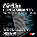 Filtre à air d'habitacle K&N pour Toyota Celica GT T23 1.8L L4 Moteur à essence 1999 - 2006 - KDMPARTS EUROPE TUNING STORE