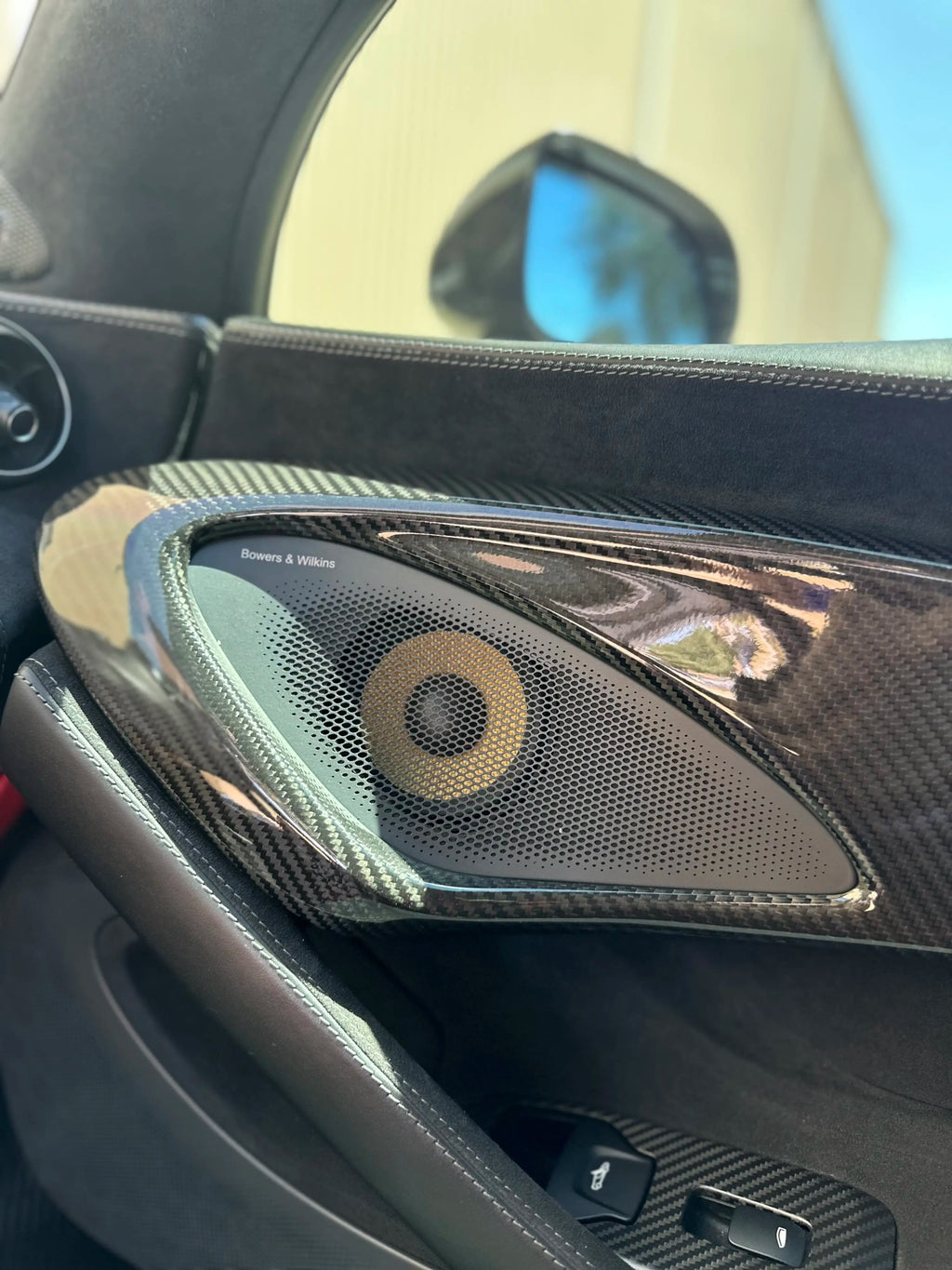 Garnitures de haut parleurs de porte droite / gauche McLaren 540C 570S 600LT en fibre de carbone - KDMPARTS EUROPE TUNING STORE