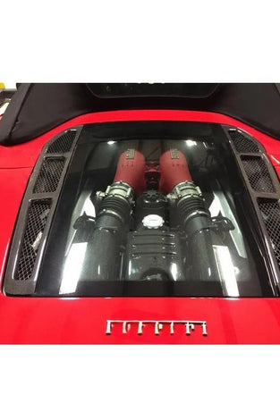 Garnitures de lunette arrière pour Ferrari F430 Spider et 16M 2004 - 2009 en fibre de carbone haute brillance - KDMPARTS EUROPE TUNING STORE