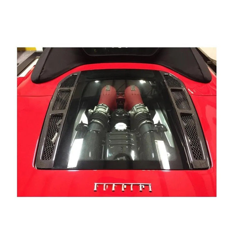 Garnitures de lunette arrière pour Ferrari F430 Spider et 16M 2004 - 2009 en fibre de carbone haute brillance - KDMPARTS EUROPE TUNING STORE