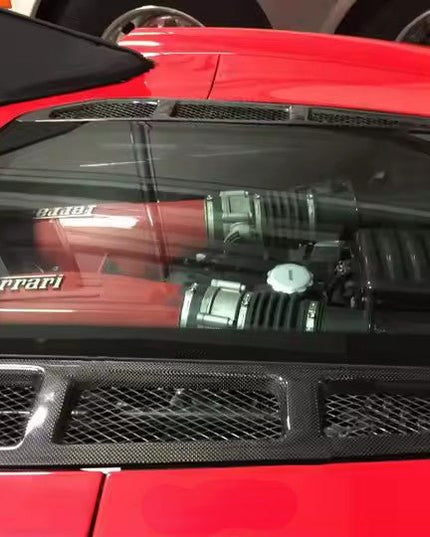 Garnitures de lunette arrière pour Ferrari F430 Spider et 16M 2004 - 2009 en fibre de carbone haute brillance - KDMPARTS EUROPE TUNING STORE