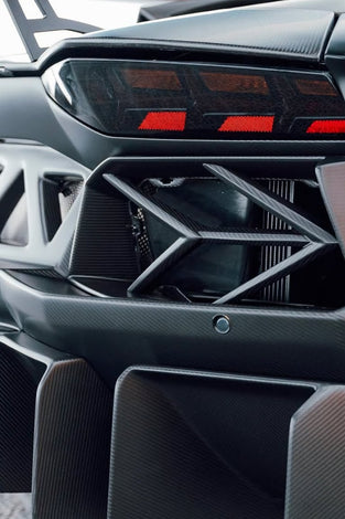 Grilles de prises d'air arrière en fibre de carbone « E - GT » DMC, s'adaptent pare chocs d'origine, pour Lamborghini Aventador Coupé et Roadster - KDMPARTS EUROPE TUNING STORE
